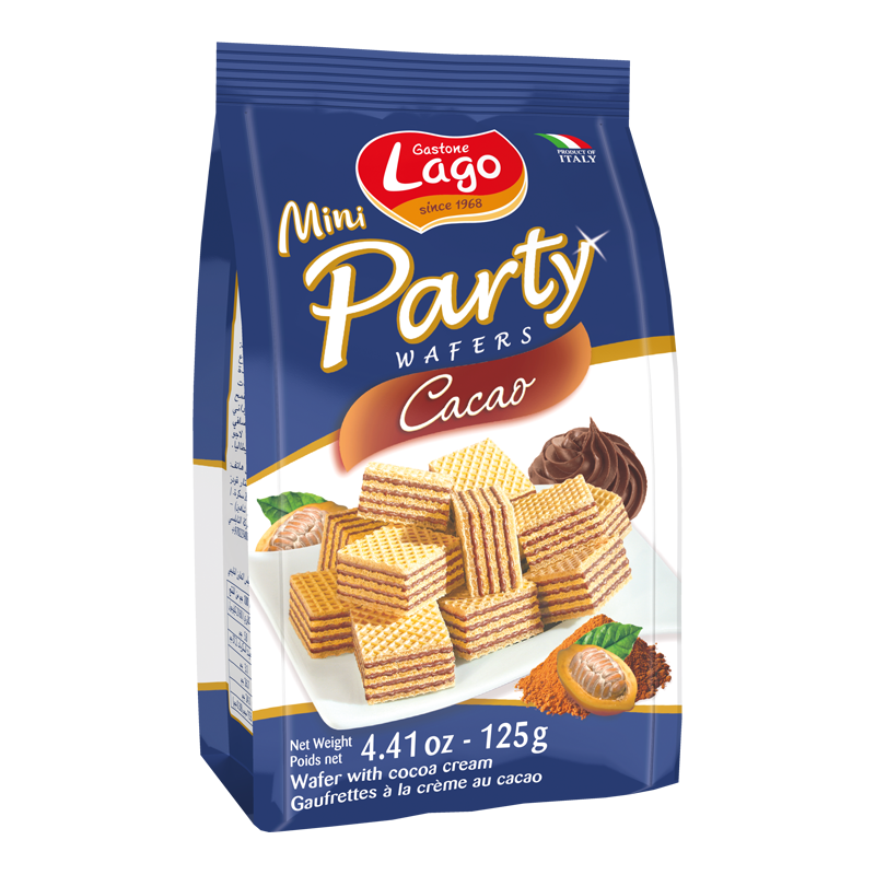 Lago Mini Party Wafer Cocoa 125g