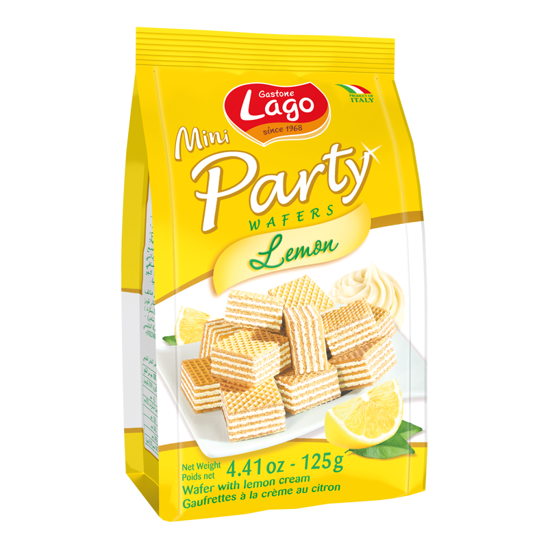 Lago Mini Party Wafer Lemon 125g