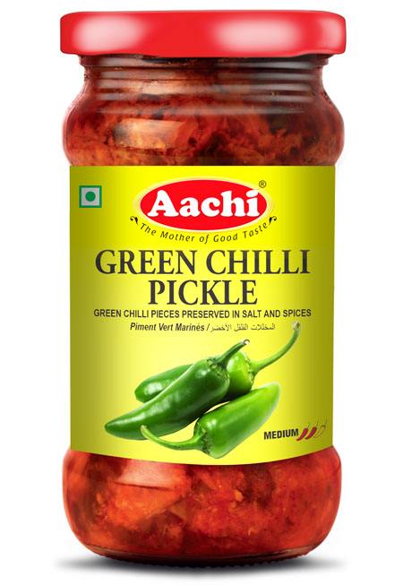Aachi Pickle Green Chilli 300g