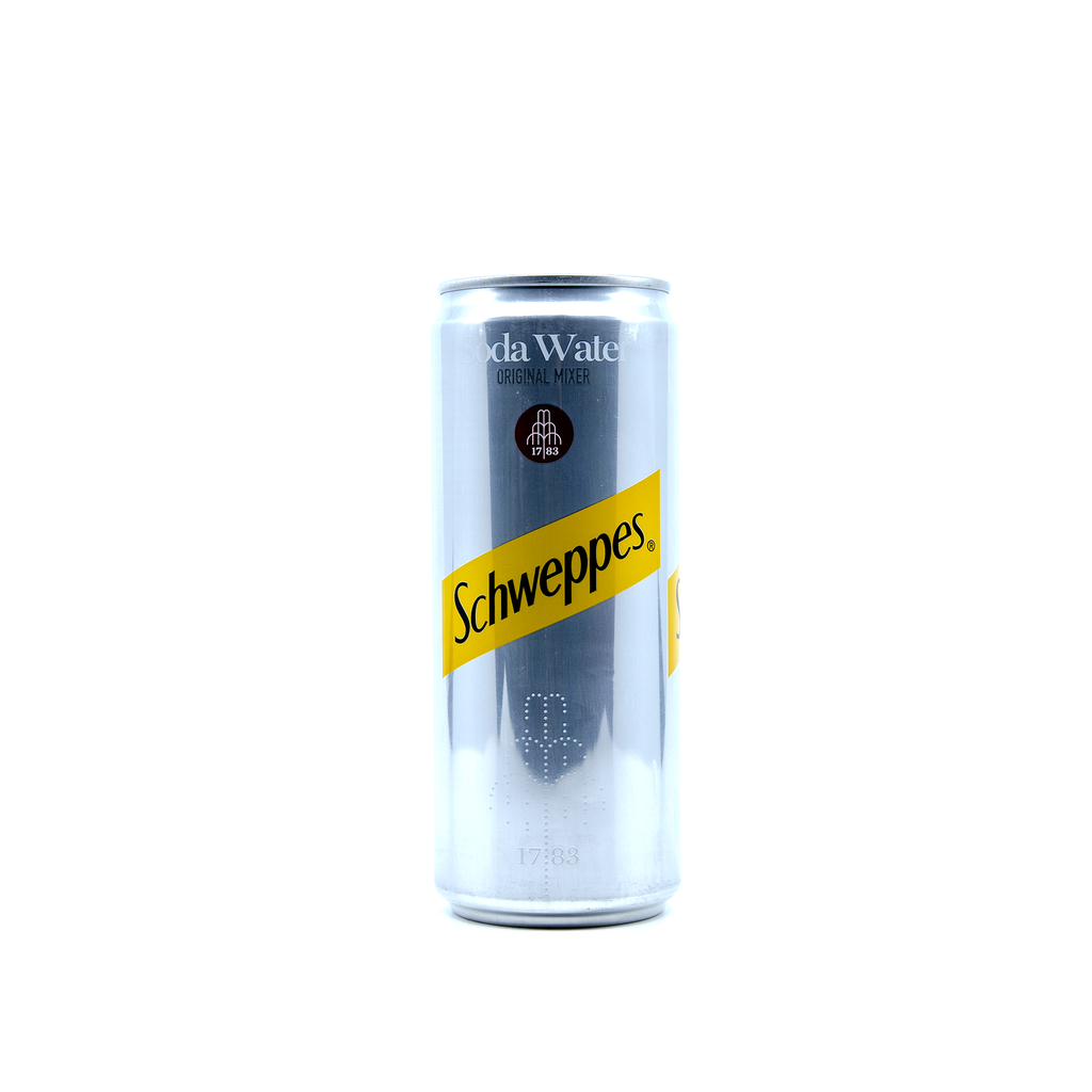 Schweppes Soda Water 330ml Tin