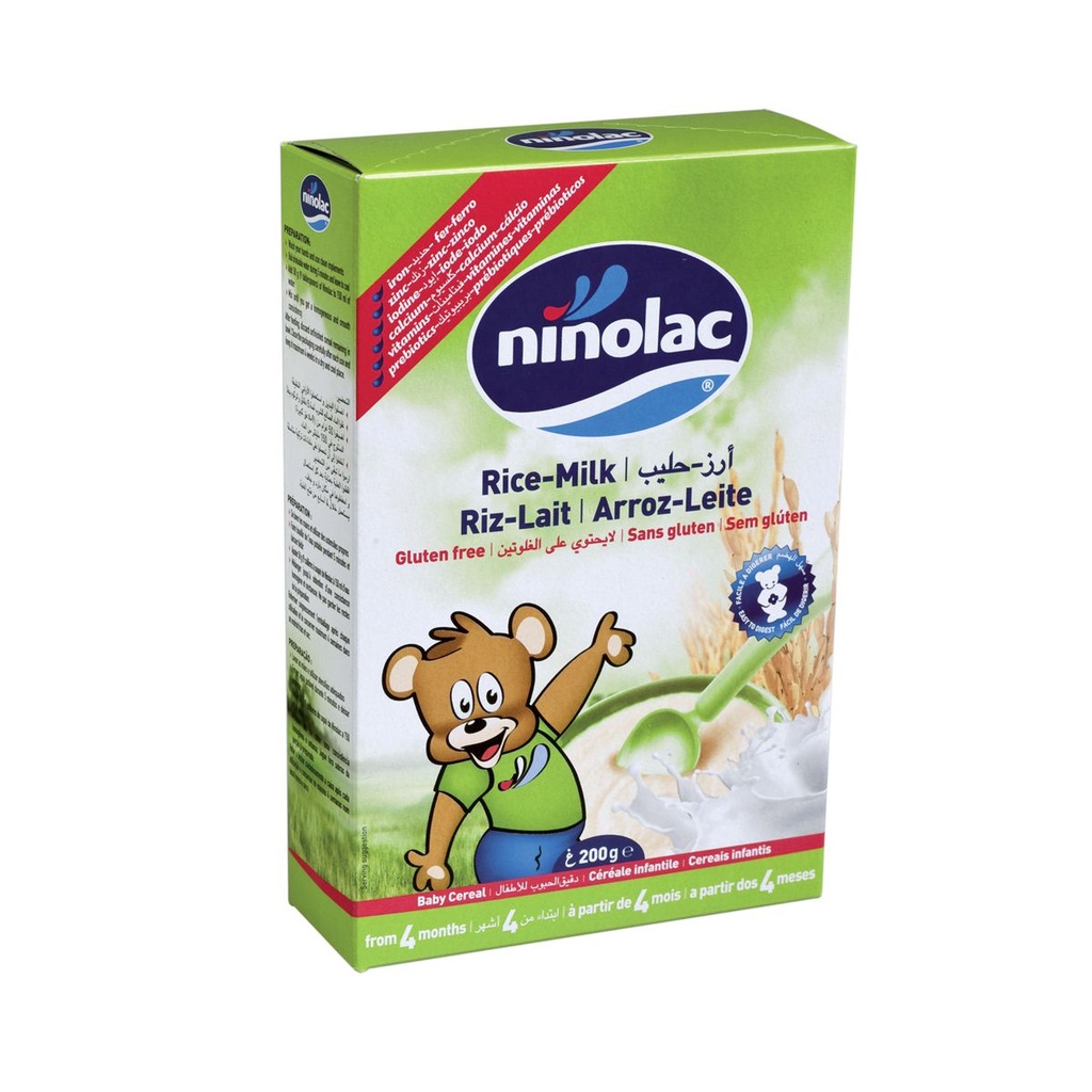 Ninolac Baby Cereal Rice Vanilla 200g