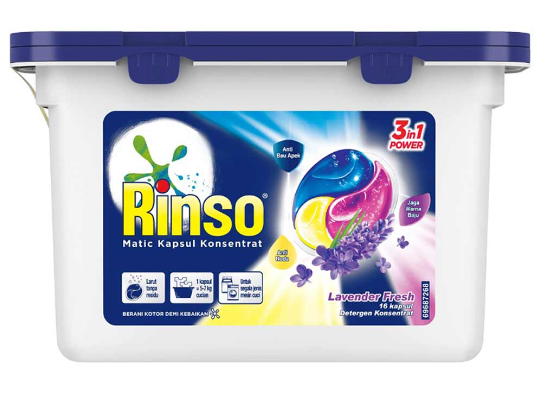 Rinso Matic Capsule 168g Lavender