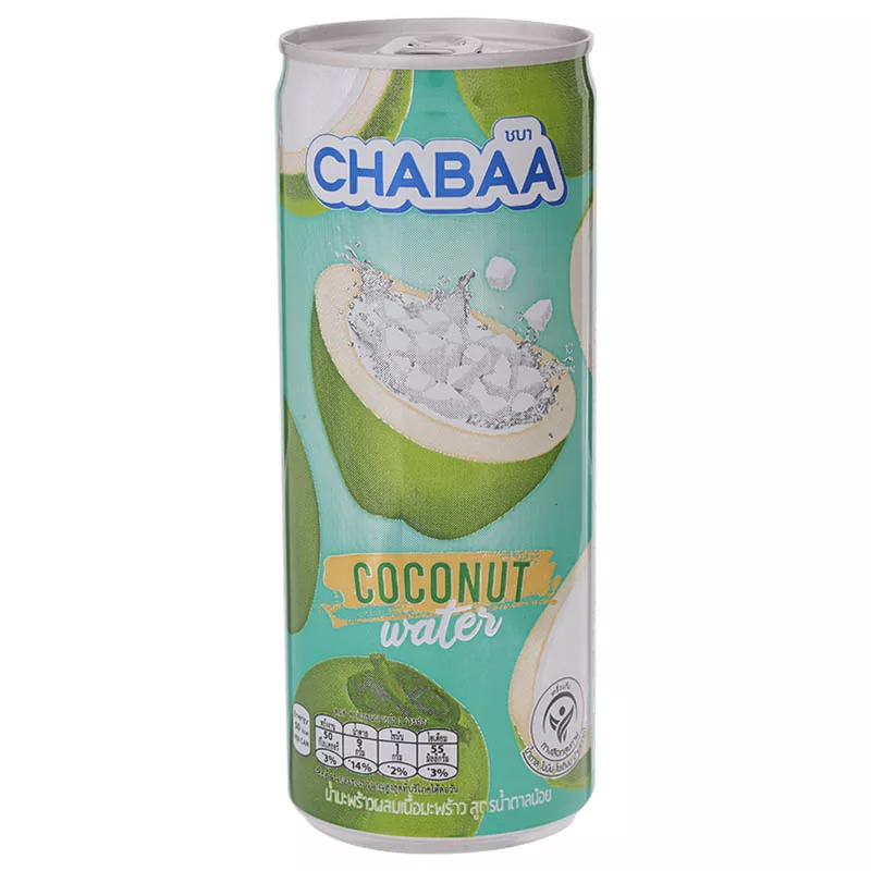 Chabaa Drink 230ml Coconut Water Flesh Less Sugar