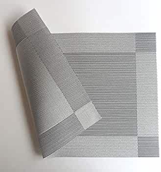 [524057] Table Mats PVC Grey Set