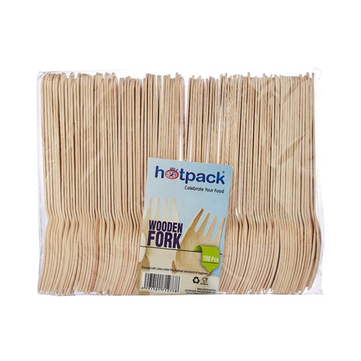 [619028] Hotpack Wooden Fork Pcs