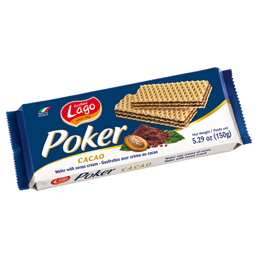 [452352] Lago Mini Poker Wafer Cocoa 150g