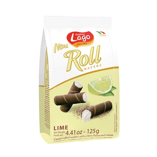 [452357] Lago Mini Roll Wafer Lime 125g