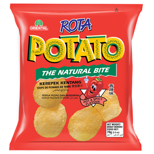 [453260] Rota Potato Chips Hot & Spicy 70g