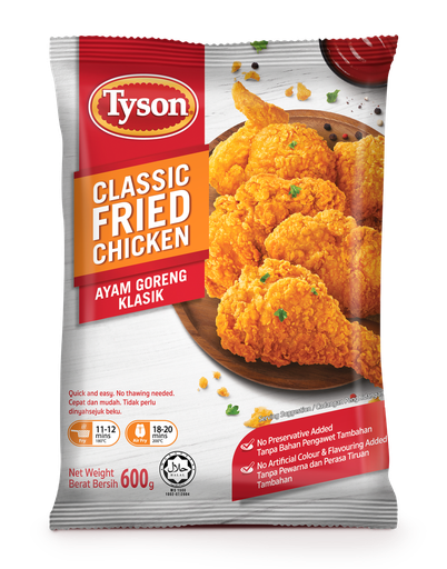 [204121] Tyson Chicken 600g Classic Fried