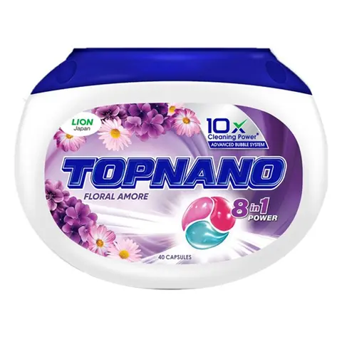 [610089] Top Detergent Capsule 480g Purple Floral Amore
