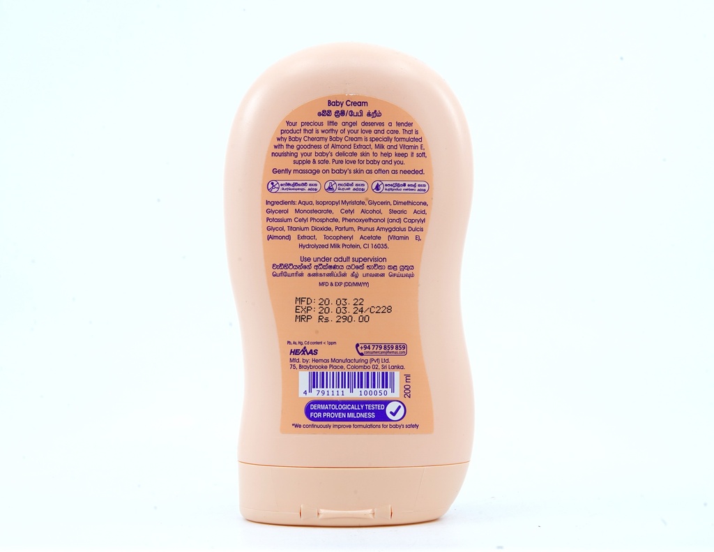 Baby Cheramy Cream Almond 200Ml