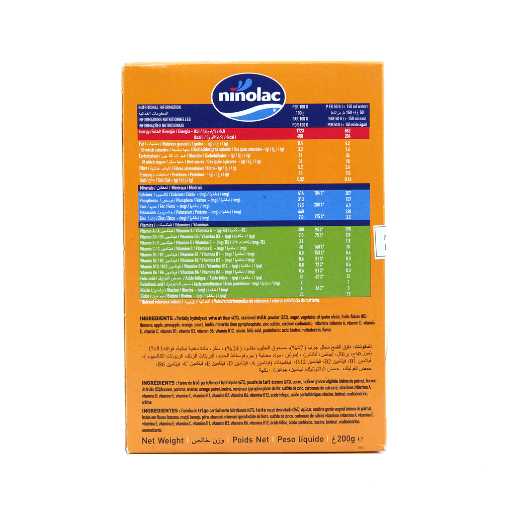 Ninolac Baby Cereal Wheat Milk 5fruit 200g