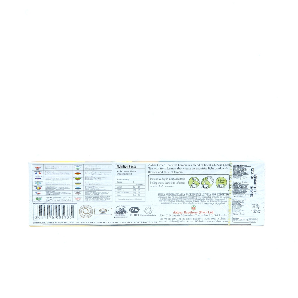 Akbar Green Tea Lemon 25TB