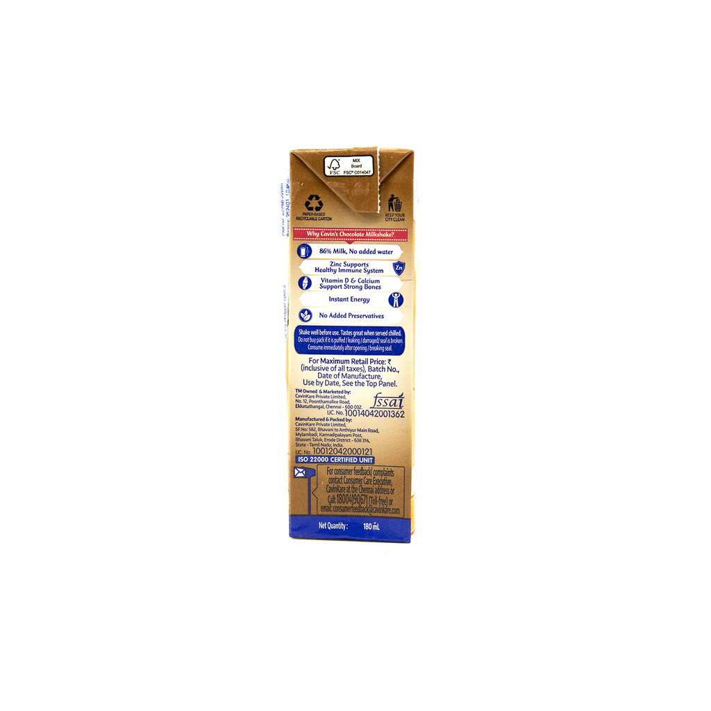 Cavins Milkshake Choc 200M