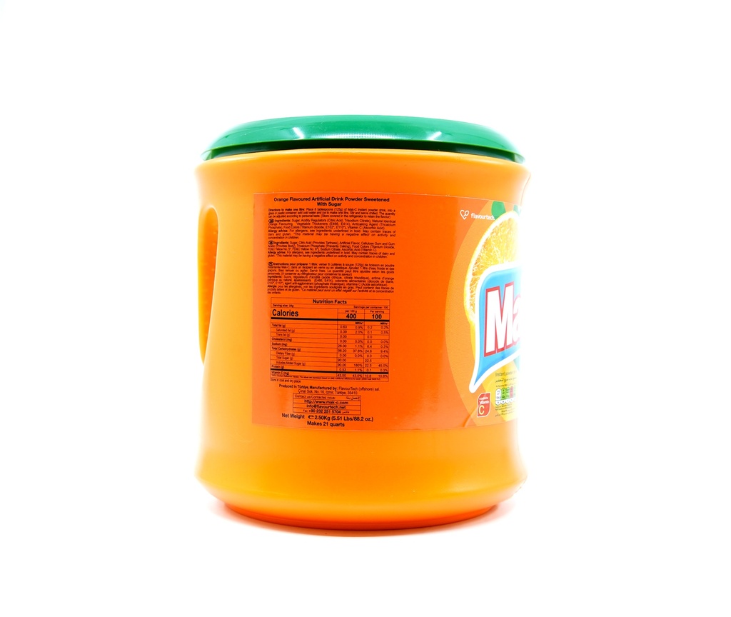 Mak-C Juice Powder Orange 2.5Kg