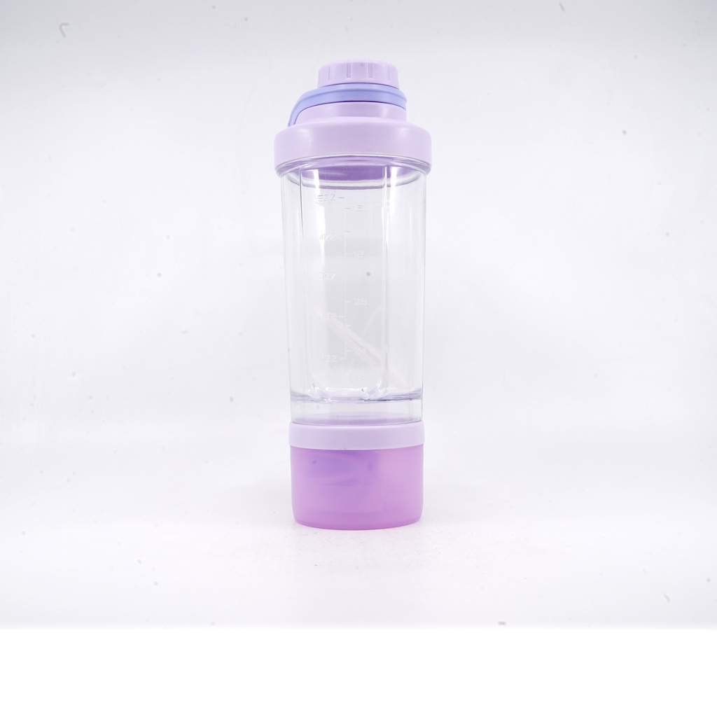 Plastic Bottle Protein Shaker purple 500ml