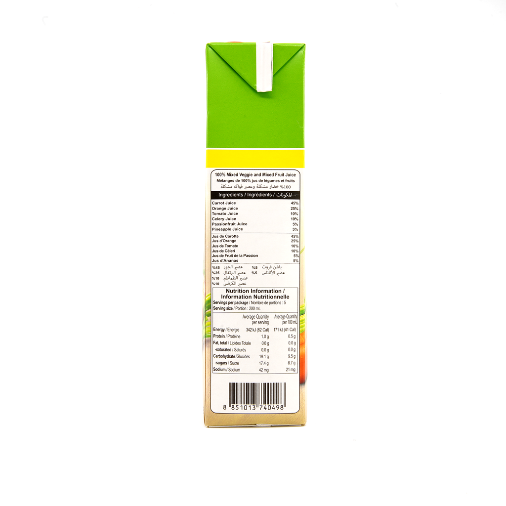 Tipco Juice Mix Veg & Mix Fruit 100% 1ltr