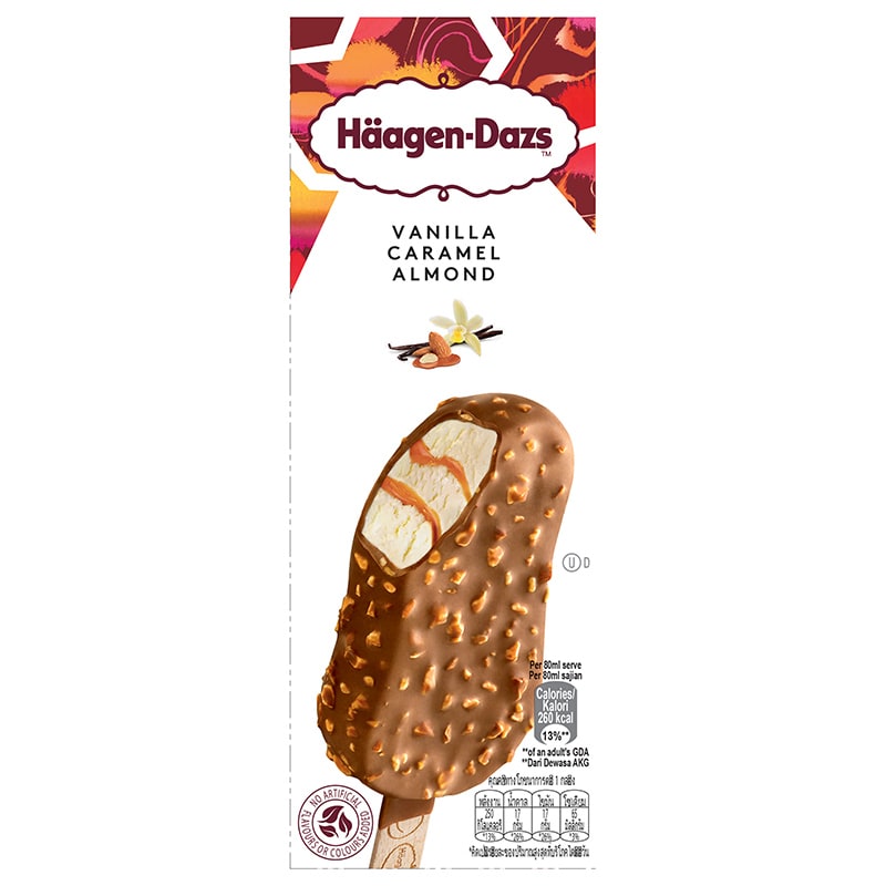 Haagen Dazs Stick Vanila Caramel Almond 80ml