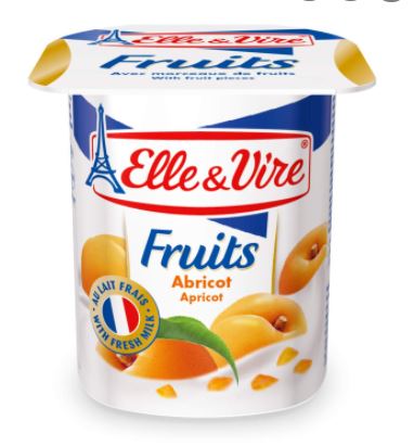 Elle Vire Yogurt Apricot Dairy 125G