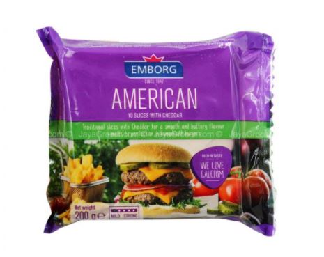 Emborg Cheese 45% American 200g