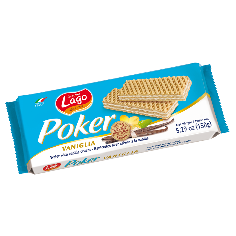 Lago Mini Poker Wafer Vanilla 150g