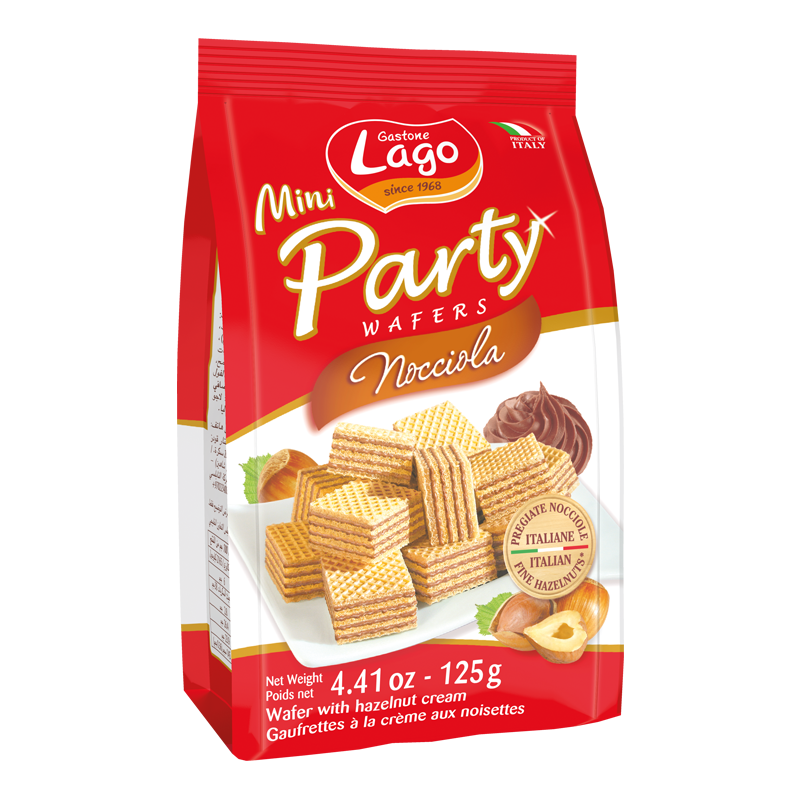 Lago Mini Party Wafer Hazelnut 125g