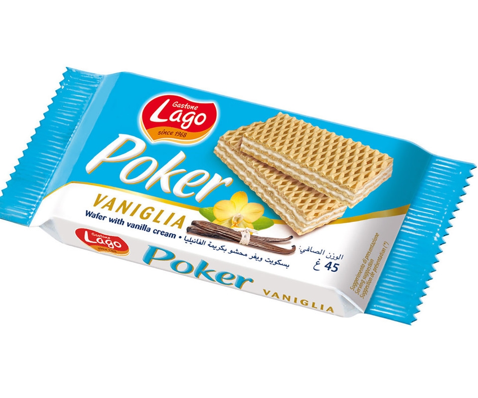 Lago Mini Poker Wafer Vanilla 45g
