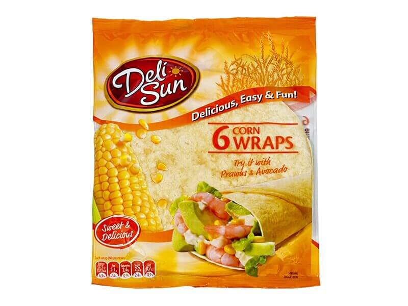 Deli Sun 6 Corn Wheat Wraps 360g
