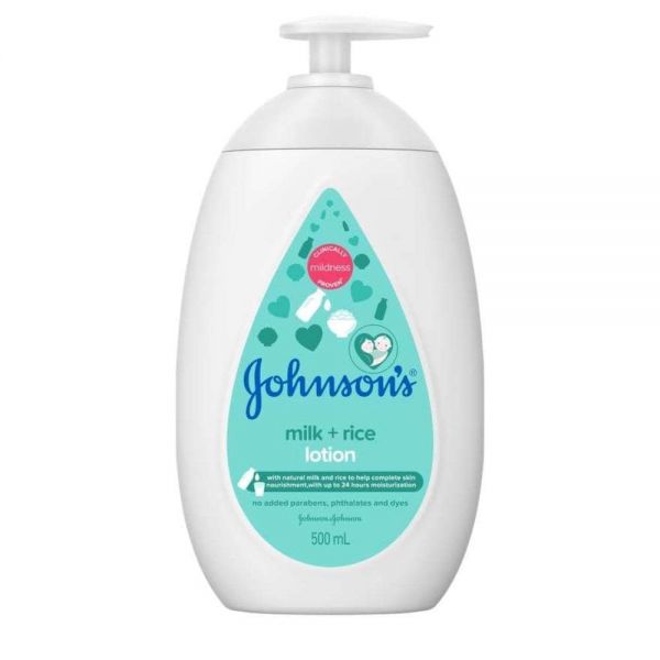 Johnsons Baby Lotion 500ml Milk Rice