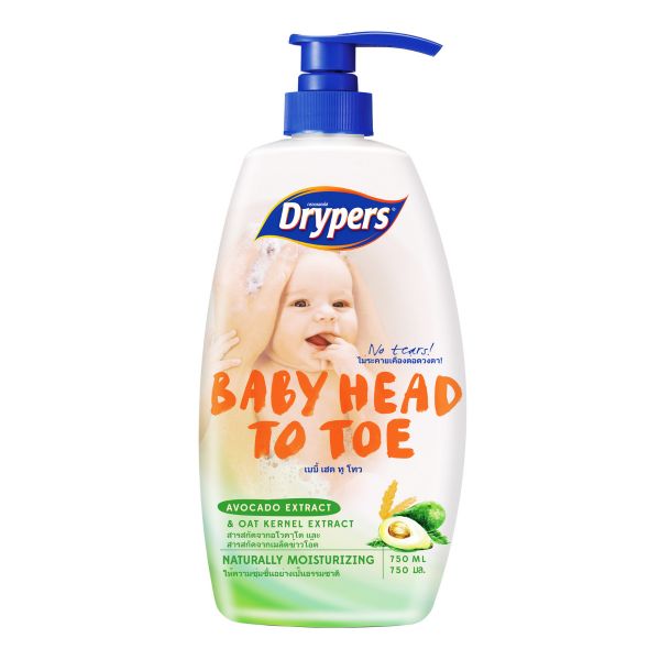 Drypers Baby Head to toe Avo 650ml