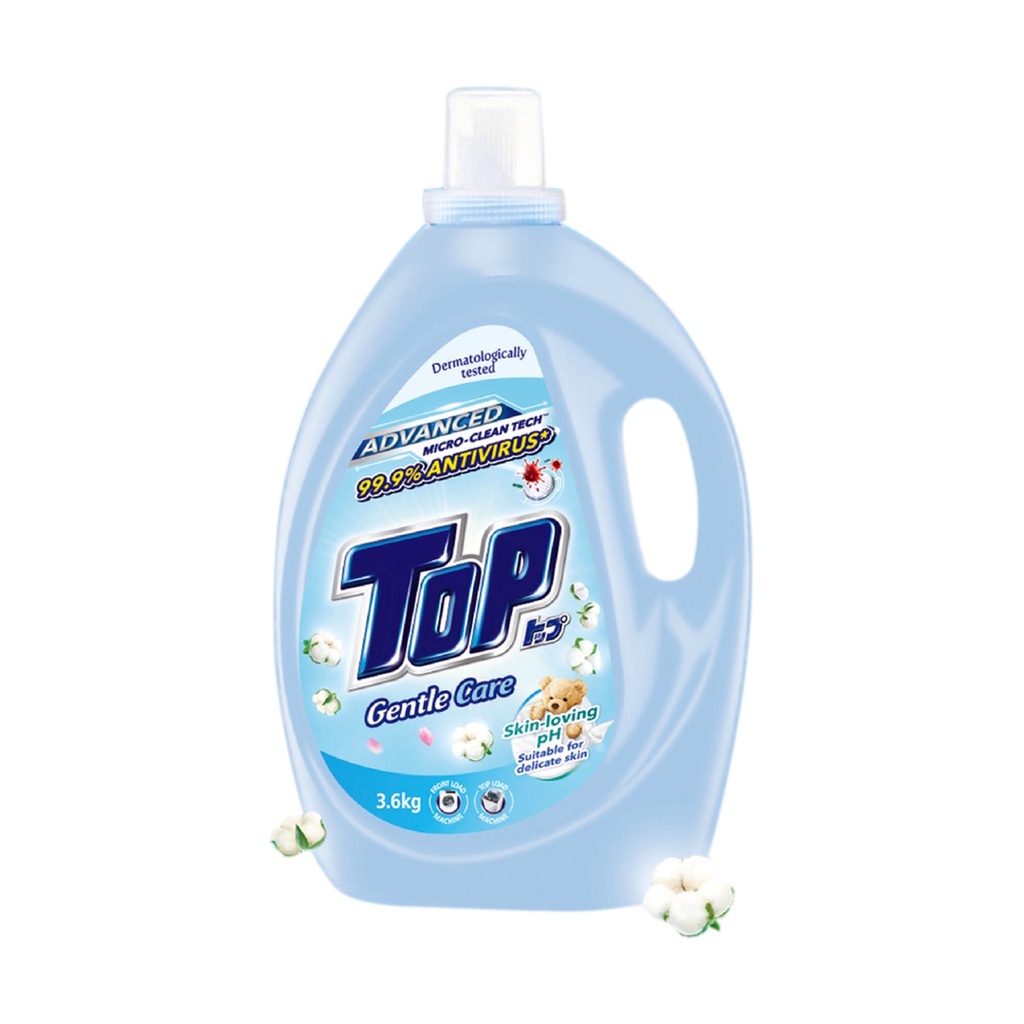 Top Liquid Bottle Prem 3.6Kg Soft Blue Gentle Care