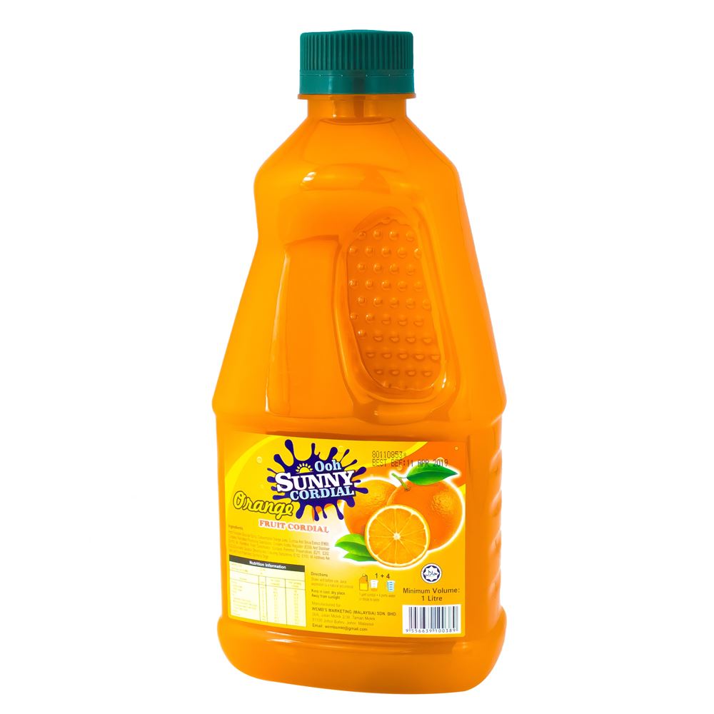 Ooh Sunny Cordial 1L Orange