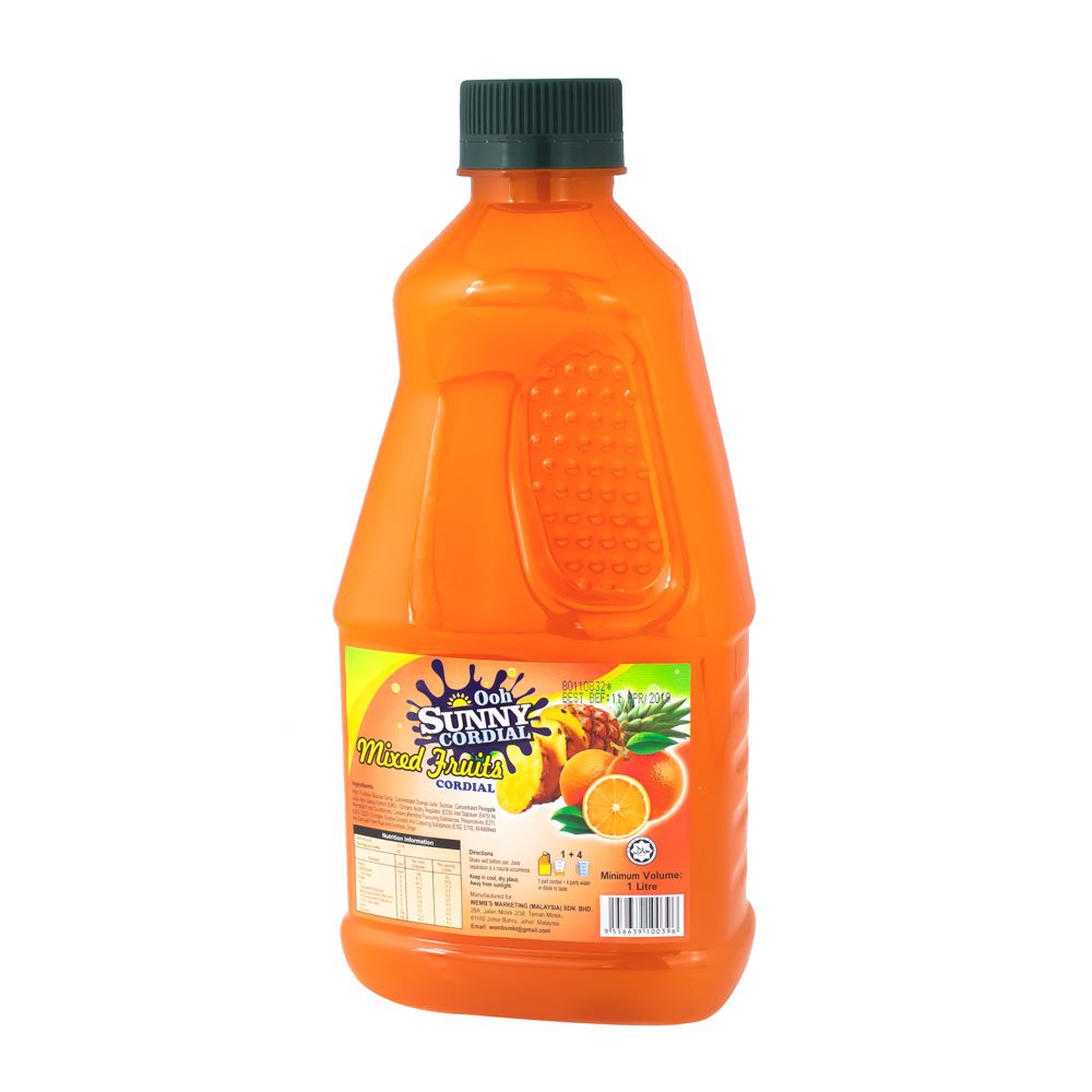 Ooh Sunny Cordial 1L Mixfruit