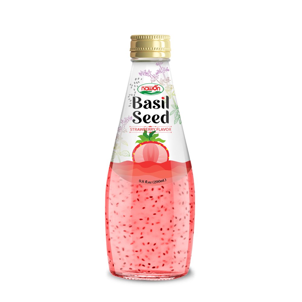 Nawon Basil Seed 290ml Strawberry