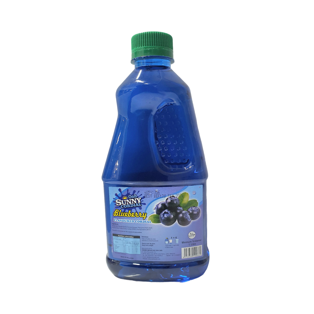 Ooh Sunny Cordial 1L Blueberry