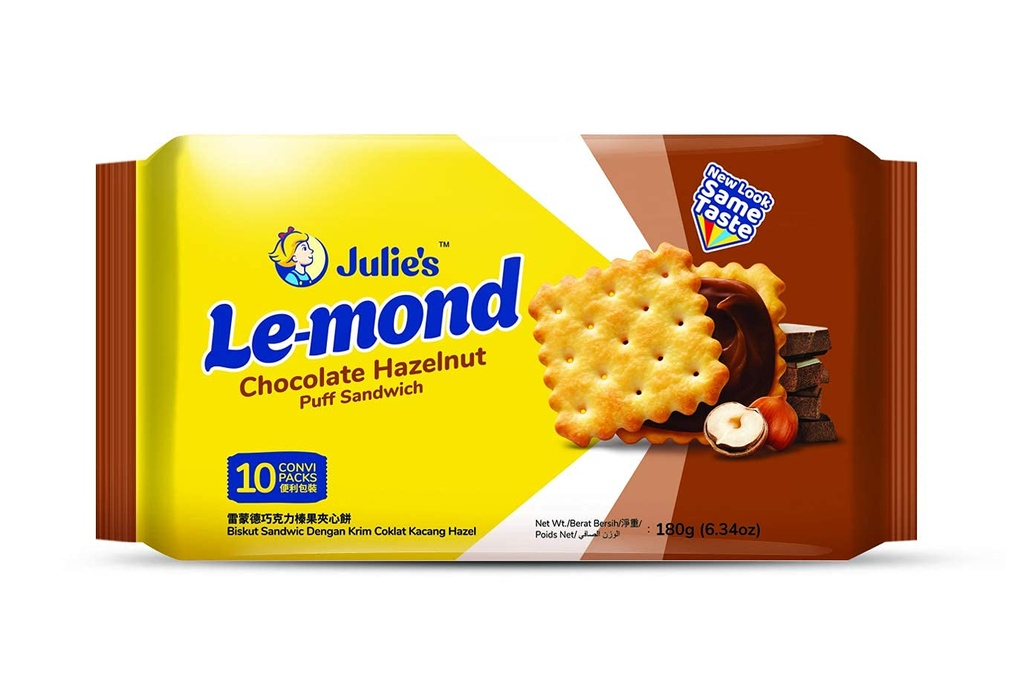 Julies Biscuits Le-mond Choc Hazelnut Puff 180g