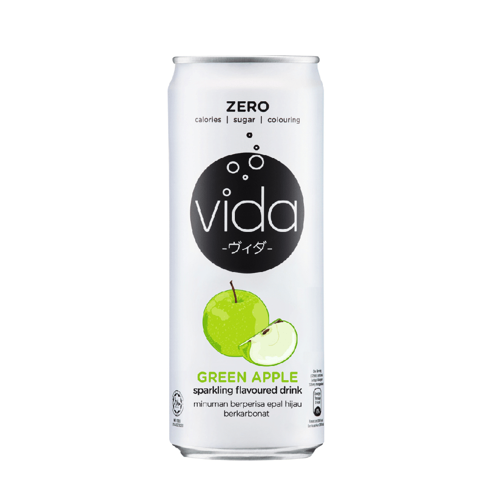 Vida Sparkling 325ml Green Apple