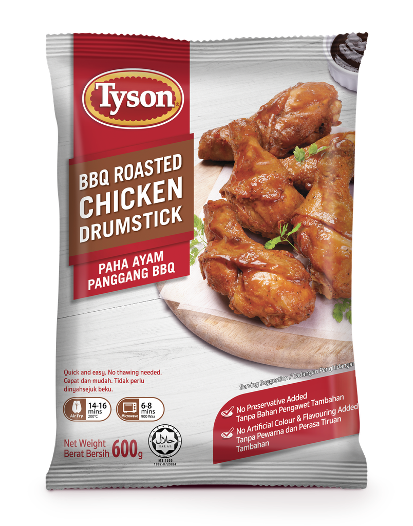 Tyson Chicken 600g BBQ Roast Drumstick