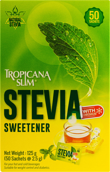 Tropicana Slim Sweetener Stevia 50's 125g