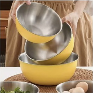 Egg Beating Bowl - Yellow 3's Set