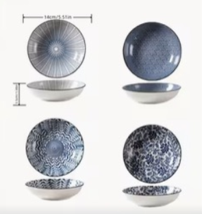 Ceramic Plate 5Inch 4's Set