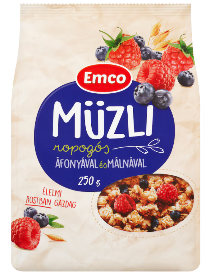 Emco Muesli 250g Blueberries Raspberries