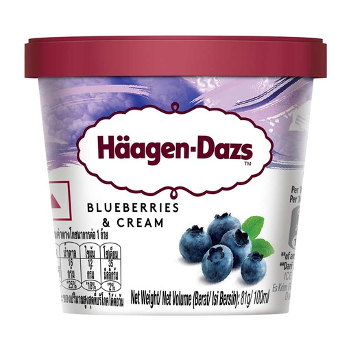 [207187] Haagen Dazs 100ml Blueberries Cream