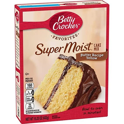 [016000207615] Betty Crocker Butter Yellow 432g