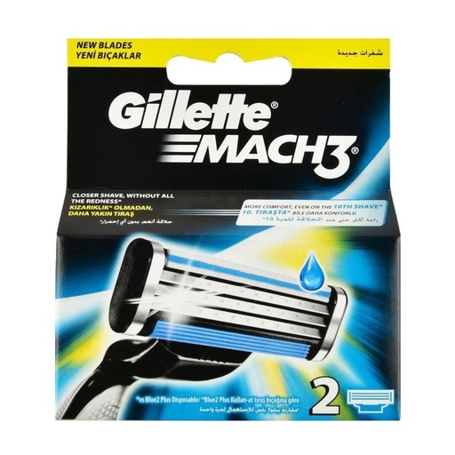 [4987176150448] Gillette Mach3 Cartridge 2's