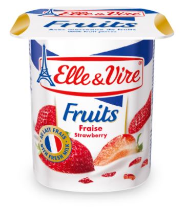 [107127] Elle Vire Yogurt Strawberry 125G