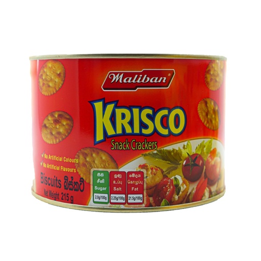 [451134] Maliban Cracker Krisco 215g Tin