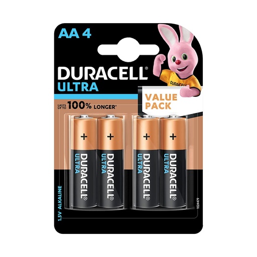 [615028] Duracell Battery Ultra AA 4's