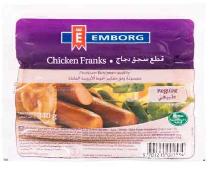 [204016] Emborg Sausage Chicken Franks 340g