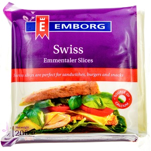 [106035] Emborg Cheese Emmentaler Slice Swiss 200g